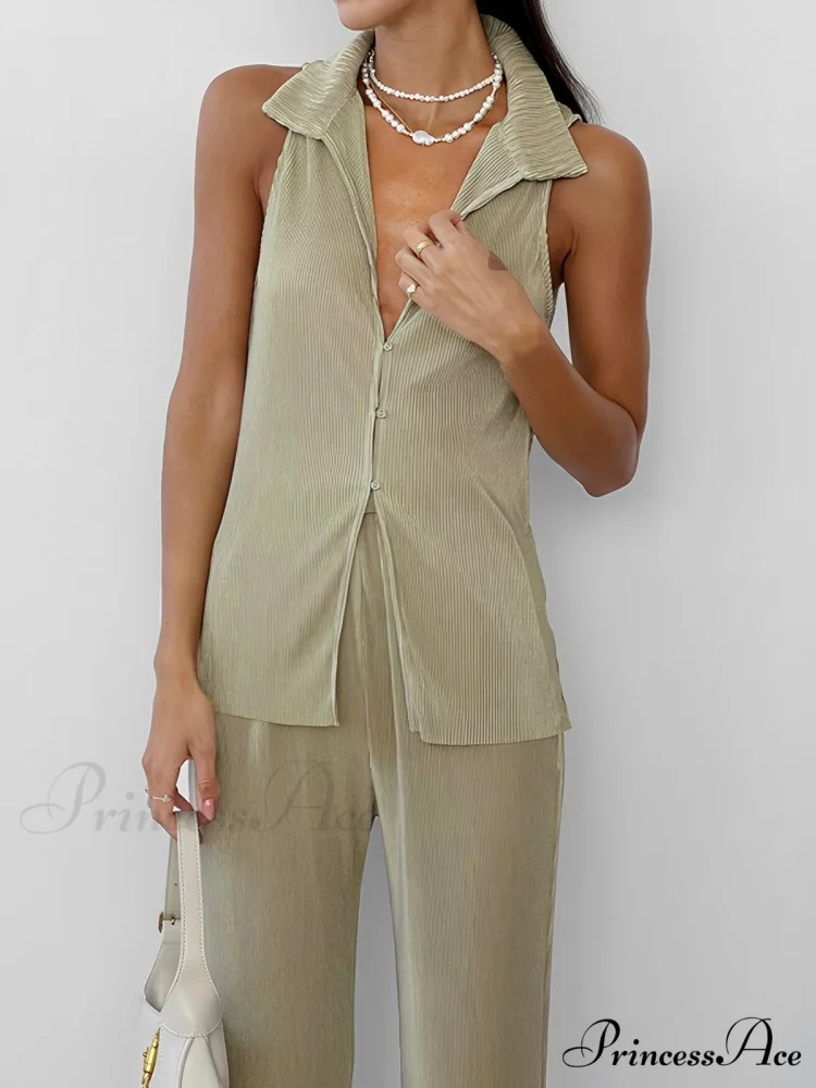 City Wanderer Rib Trendy Two Piece Pants Set - Image 2