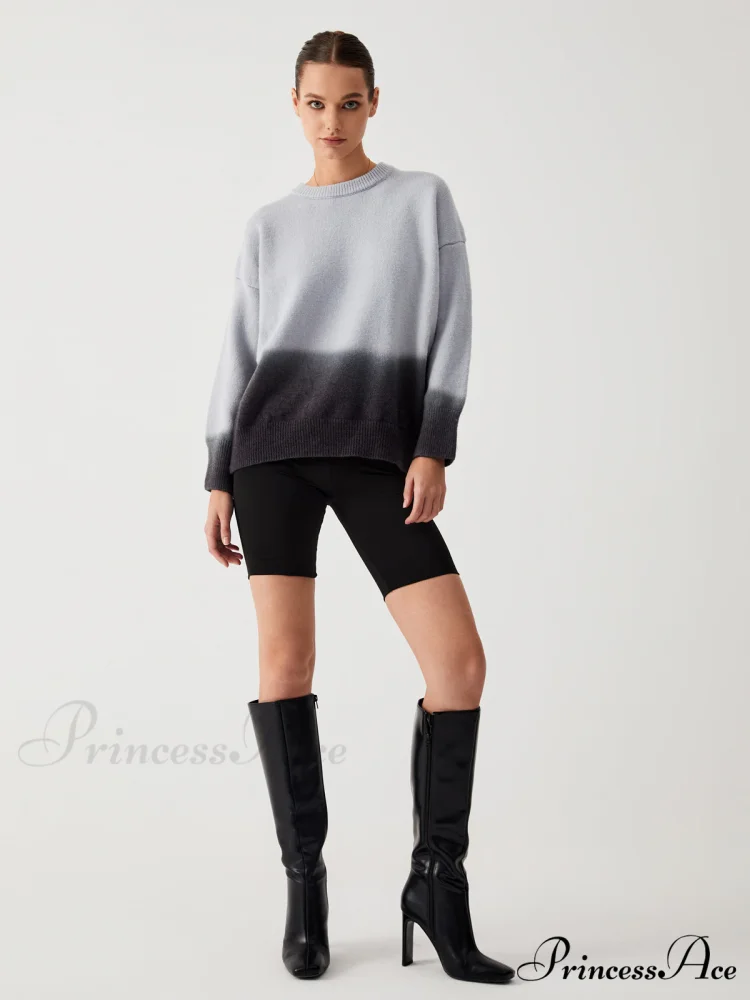 Cloud Nine Fuzzy Trendy Ombre Oversized Sweater - Image 4