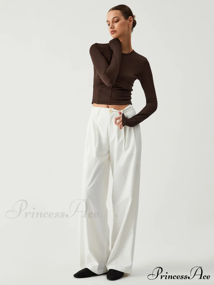 Cocoa Beans Long Trendy Sleeve Crop Shirt - Image 5