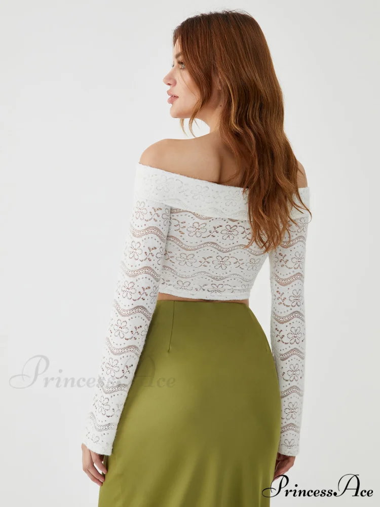 Cold Shoulder Graceful Knitted Blouse - Image 6
