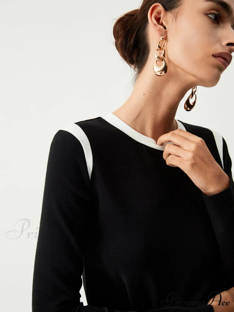 Contrast Trim Graceful Long Sleeve Shirt - Image 5