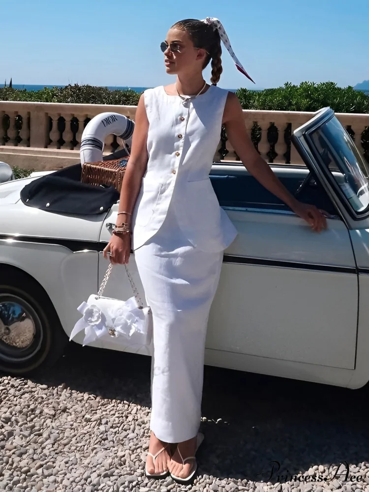 Cotton Blends Graceful Skirt Set - Image 2