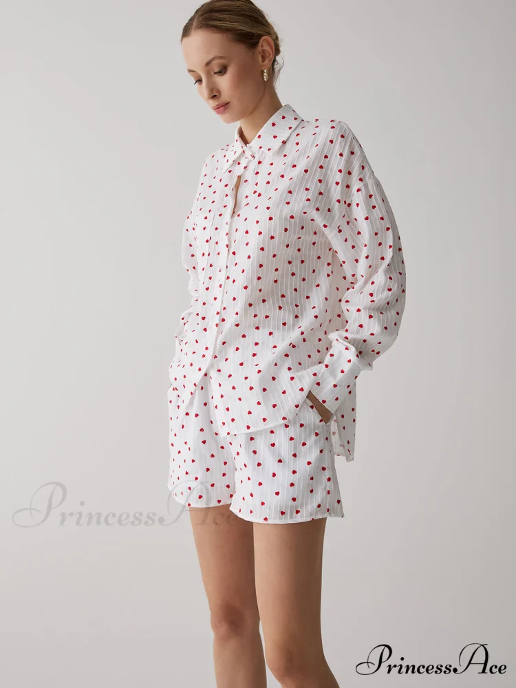 Cotton Sweetheart Striped Trendy Soft Short Set - Image 2