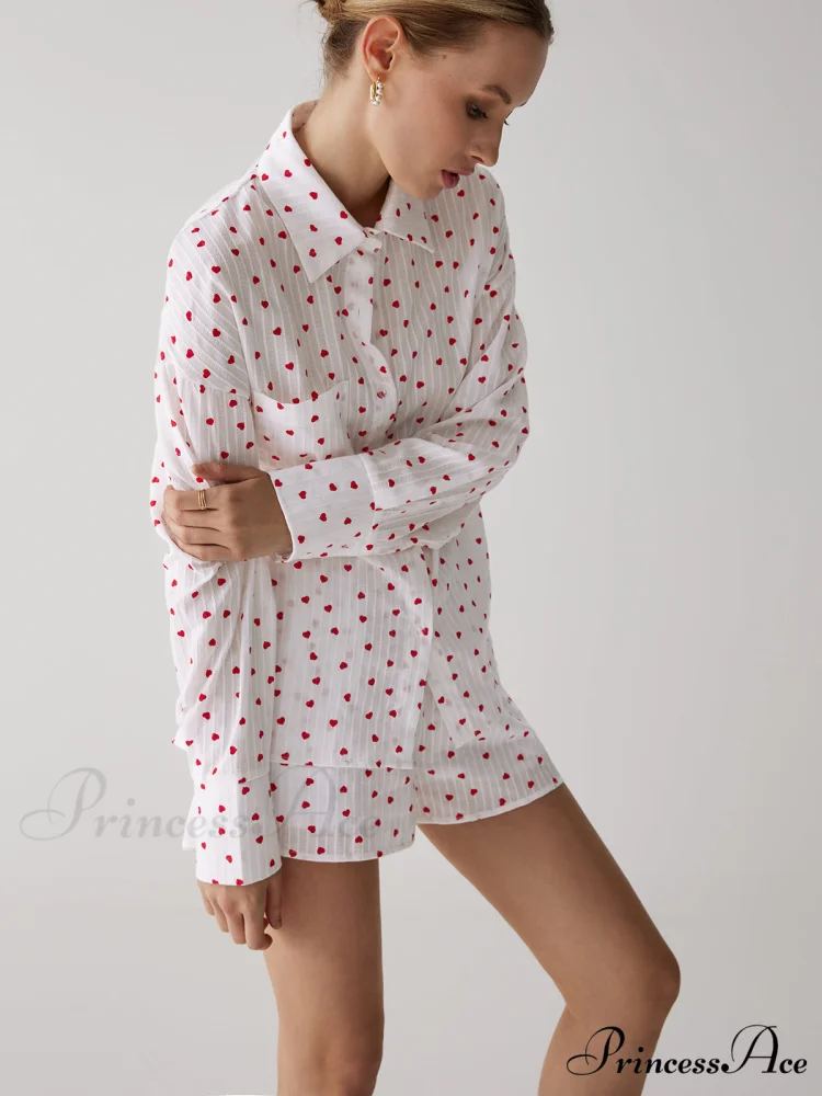 Cotton Sweetheart Striped Trendy Soft Short Set - Image 3