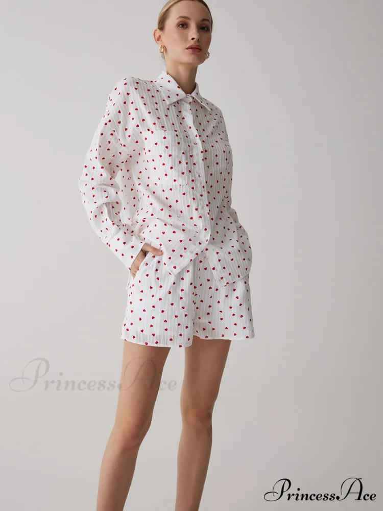 Cotton Sweetheart Striped Trendy Soft Short Set - Image 4