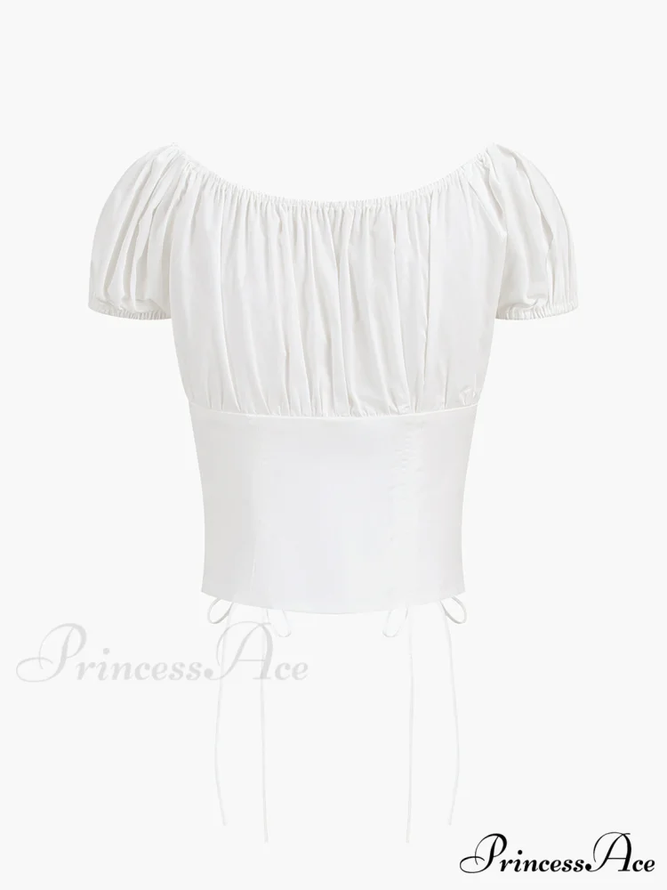 Cowgirl Aesthetics Drawstring Trendy Corset Crop Top - Image 6