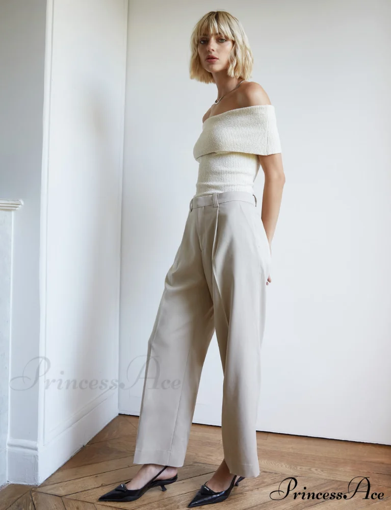 Creamy Off-Shoulder Graceful Knit Top - Image 3