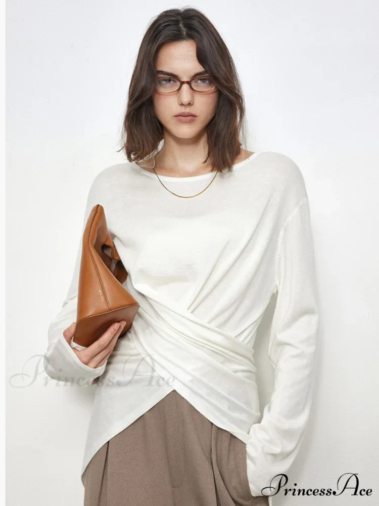 Criss Cross Back Trendy Buttoned Long Sleeve Shirt - Image 2