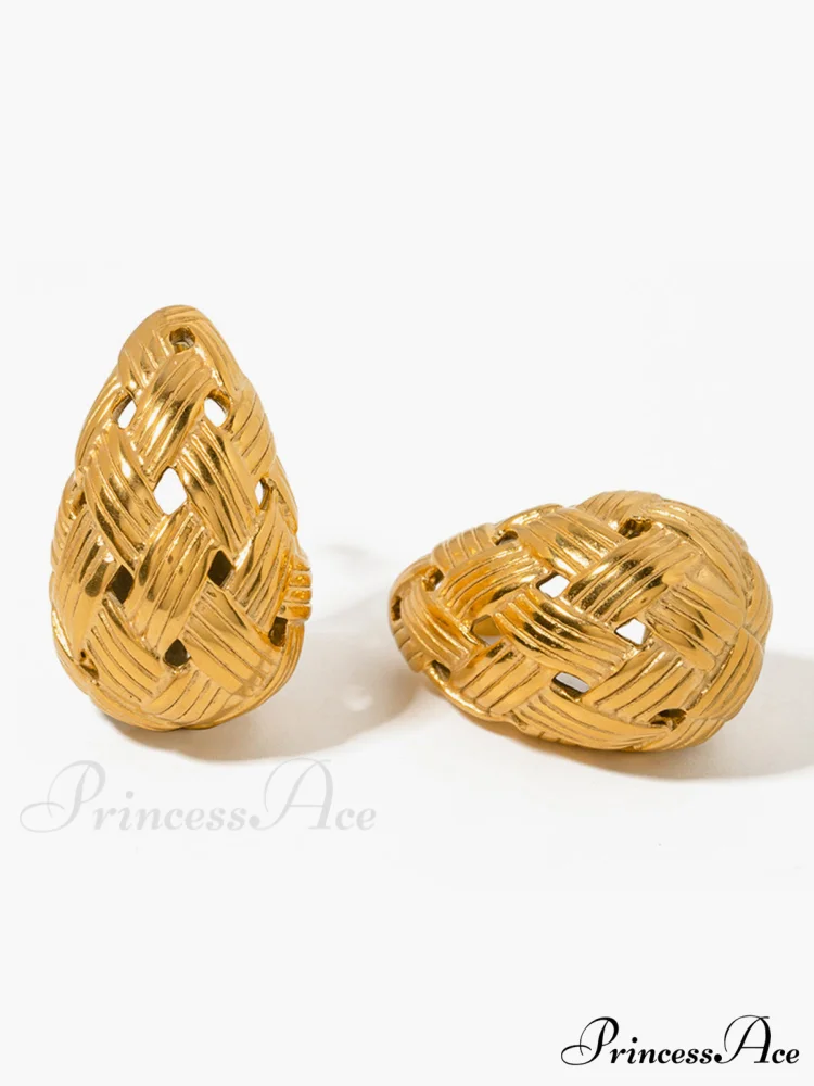 Crisscross Charming Honeycomb Earrings - Image 4