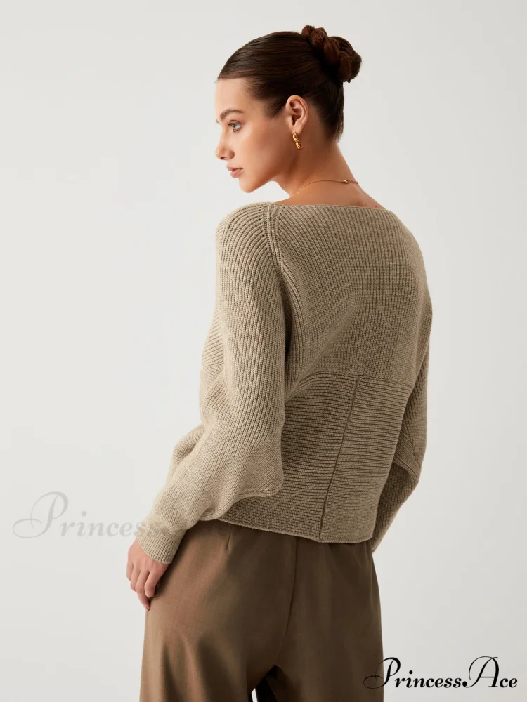 Cross My Heart Trendy Oversized Crop Sweater - Image 3