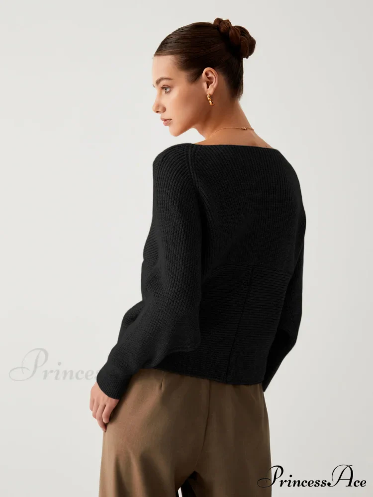 Cross My Heart Trendy Oversized Crop Sweater - Image 8