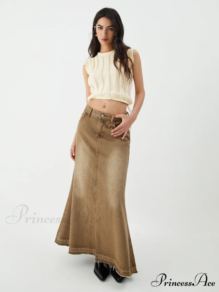 Drawstring Crochet Graceful Sweater Vest - Image 3