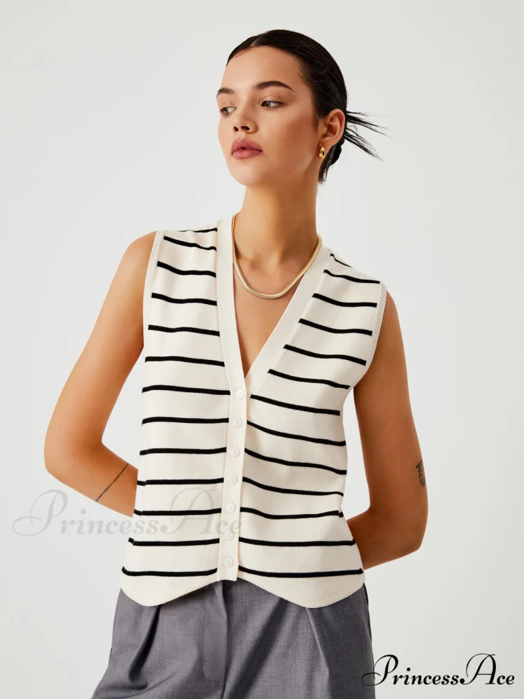 Effortless Charming Stripe Vest - Image 2