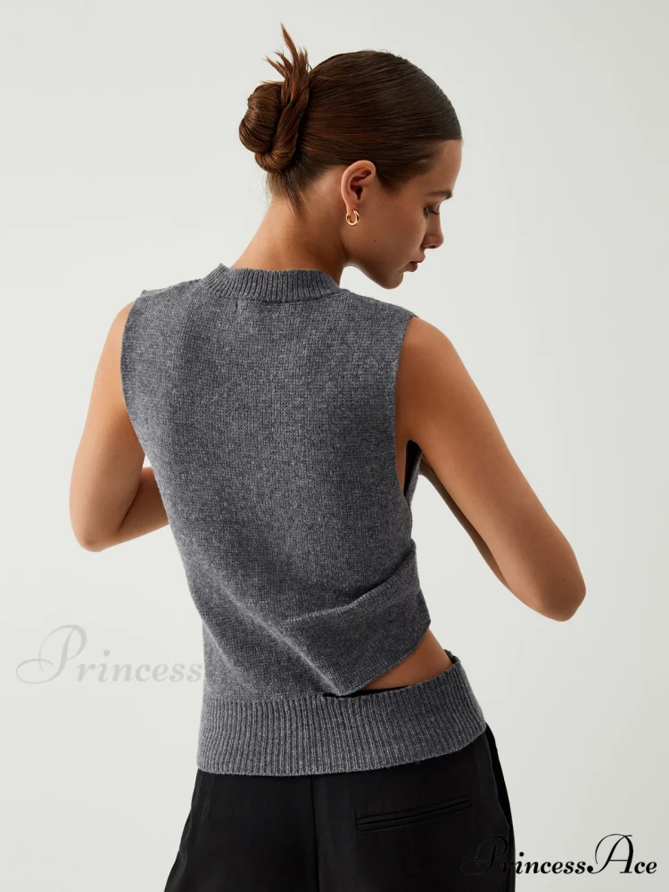Enlighten Me Graceful Cutout Sweater Vest - Image 2