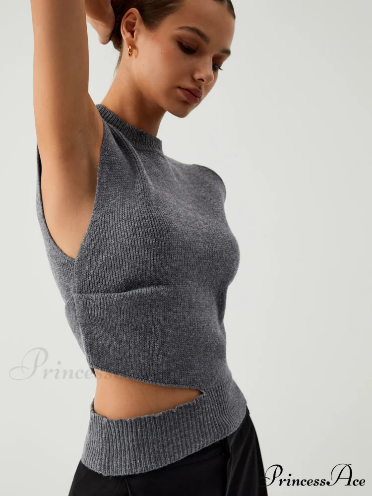 Enlighten Me Graceful Cutout Sweater Vest - Image 4