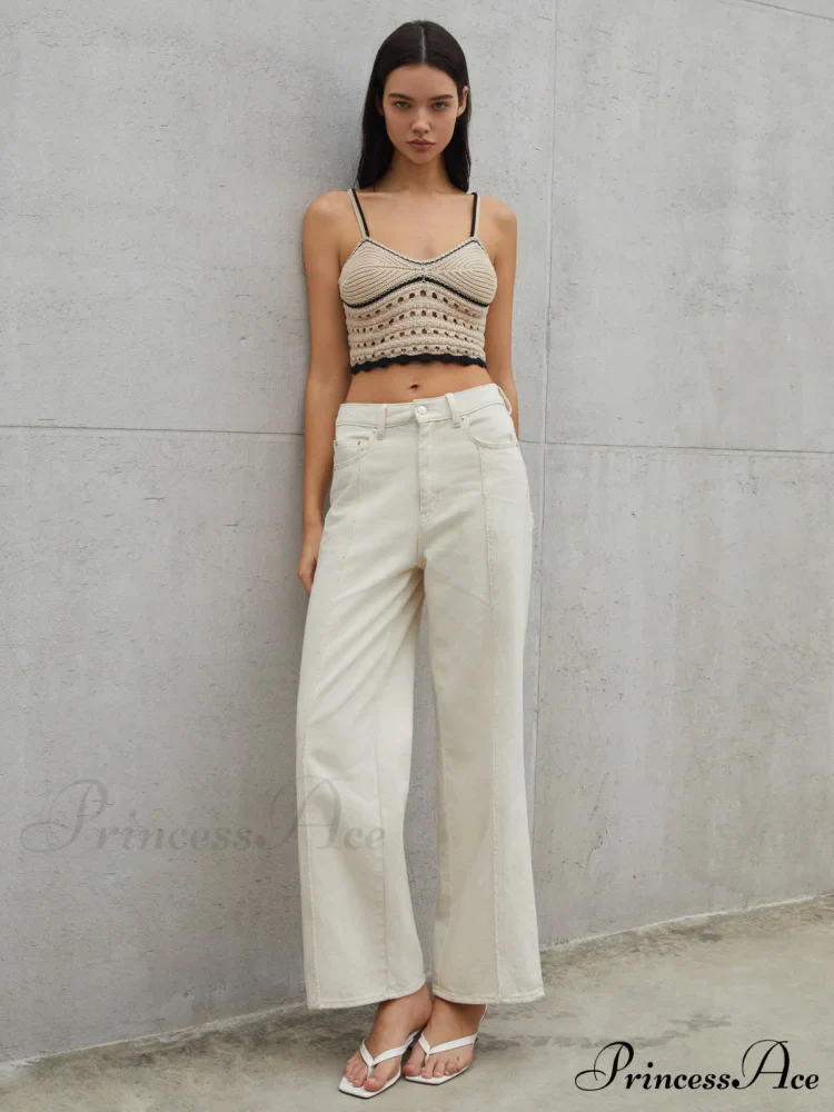 Eyelet Crop Graceful Sweater Vest - Image 3