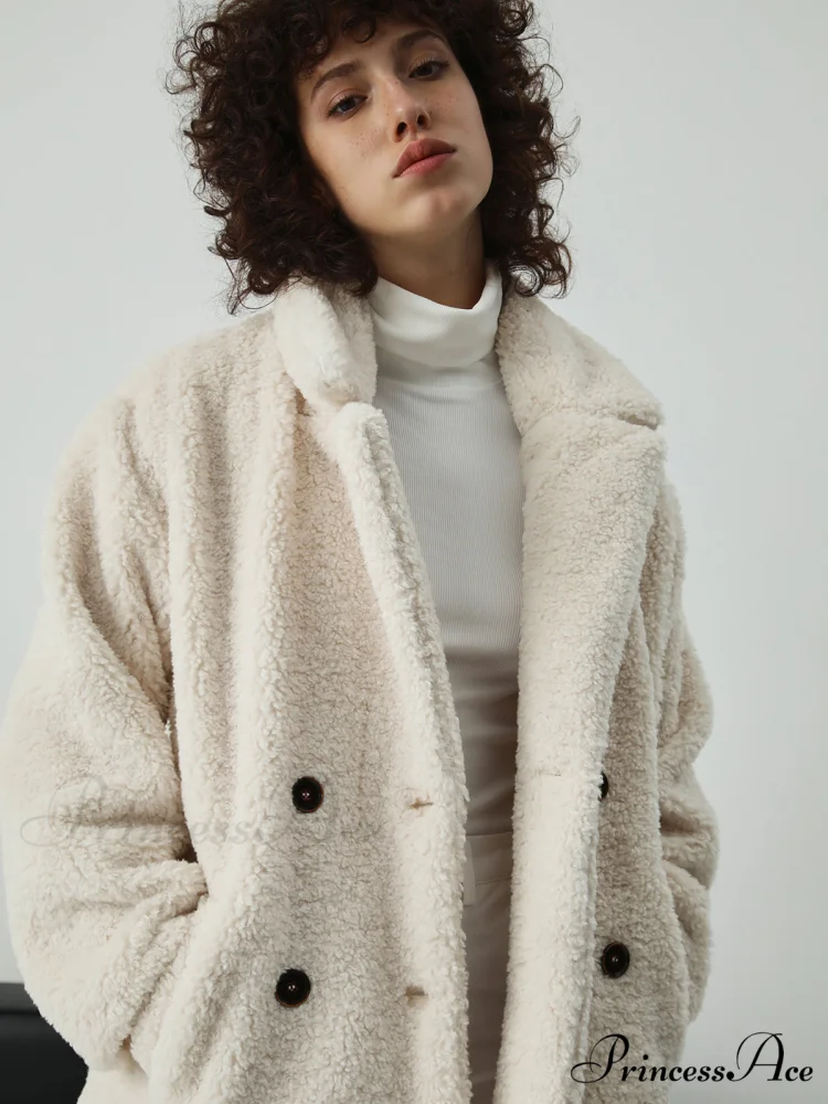 Faux Fur Graceful Open Collar Jacket - Image 2
