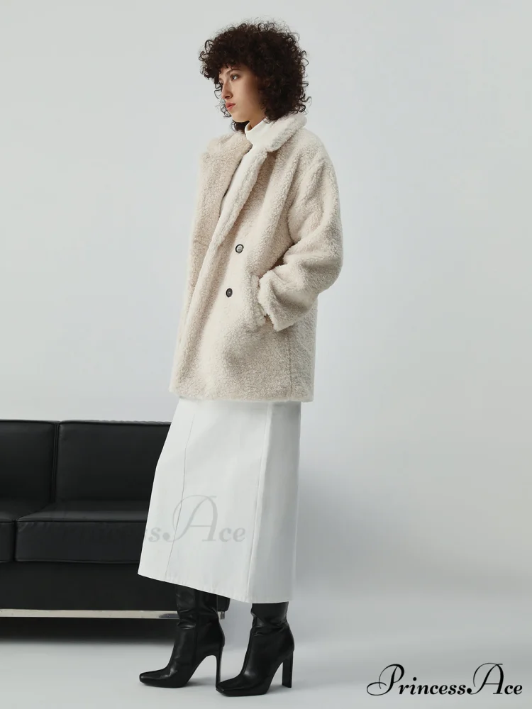 Faux Fur Graceful Open Collar Jacket - Image 3