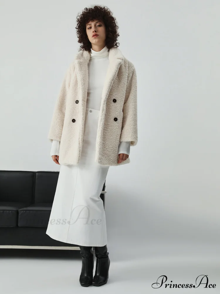 Faux Fur Graceful Open Collar Jacket - Image 4