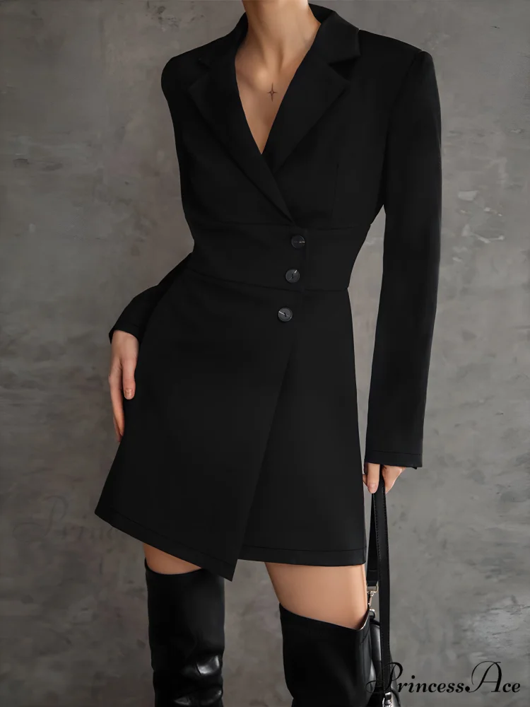 First Choice Blazer Trendy Long Sleeve Short Dress - Image 2