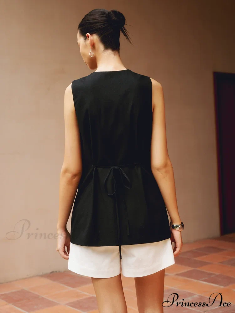Cotton & Graceful Linen Button-Front Vest - Image 4