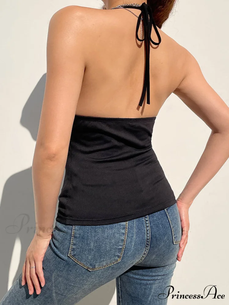 Buckle Strap Black Trendy Bodycon Mini Dress - Image 6