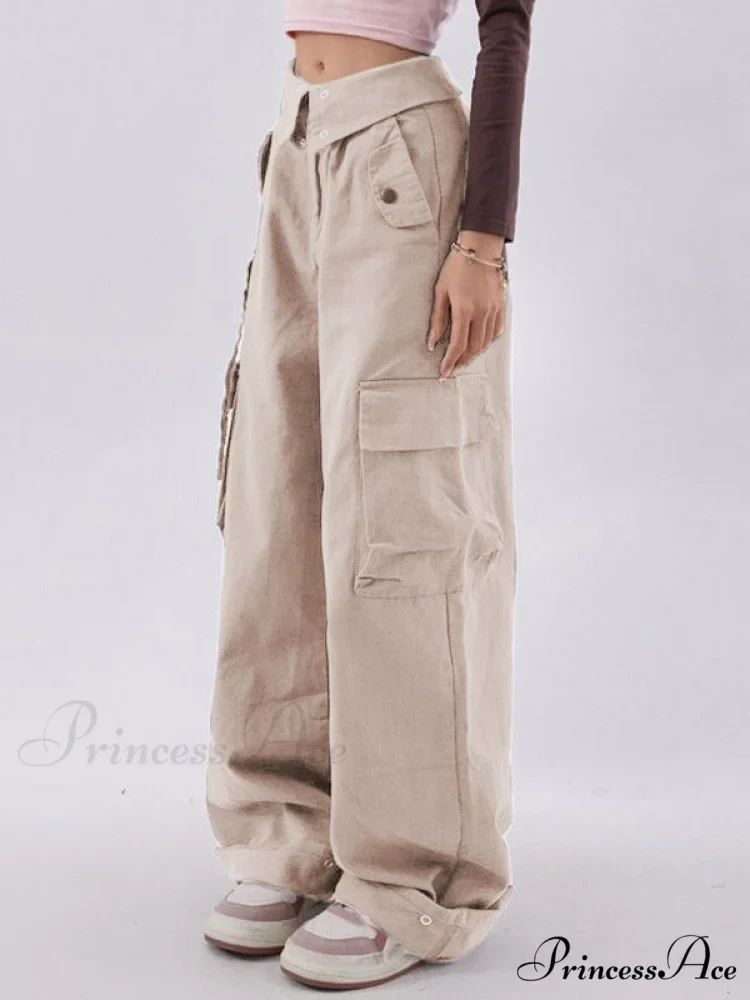 Buttoned Green Graceful Baggy Boyfriend Jeans - Image 10