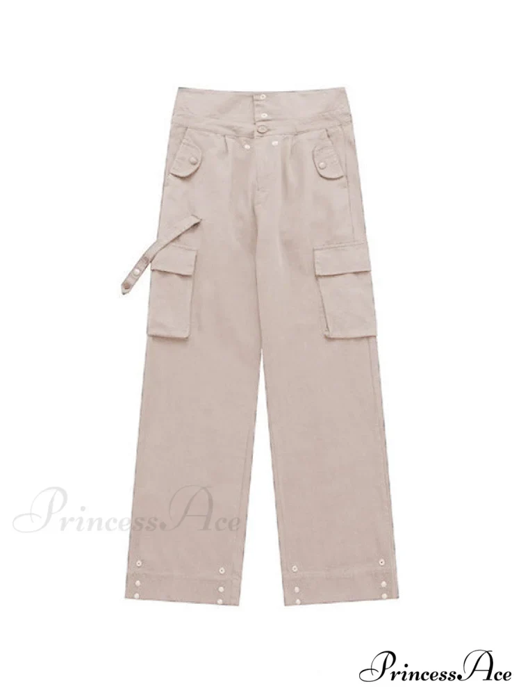Buttoned Green Graceful Baggy Boyfriend Jeans - Image 11
