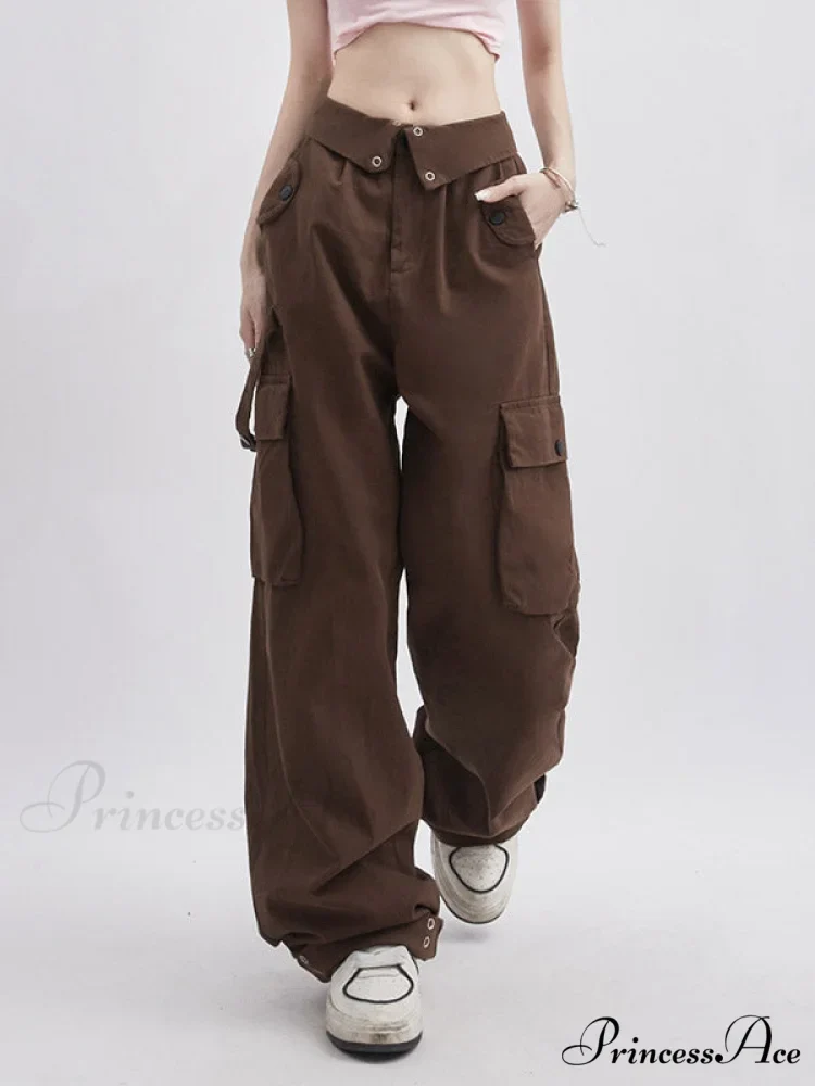Buttoned Green Graceful Baggy Boyfriend Jeans - Image 15