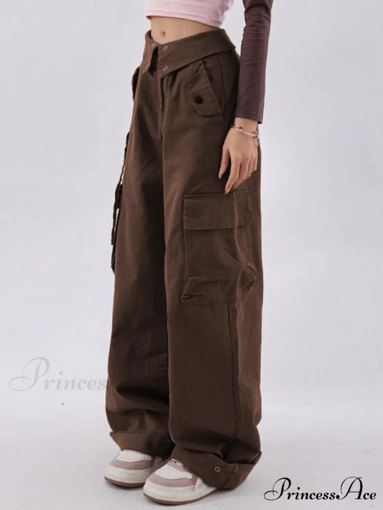 Buttoned Green Graceful Baggy Boyfriend Jeans - Image 16