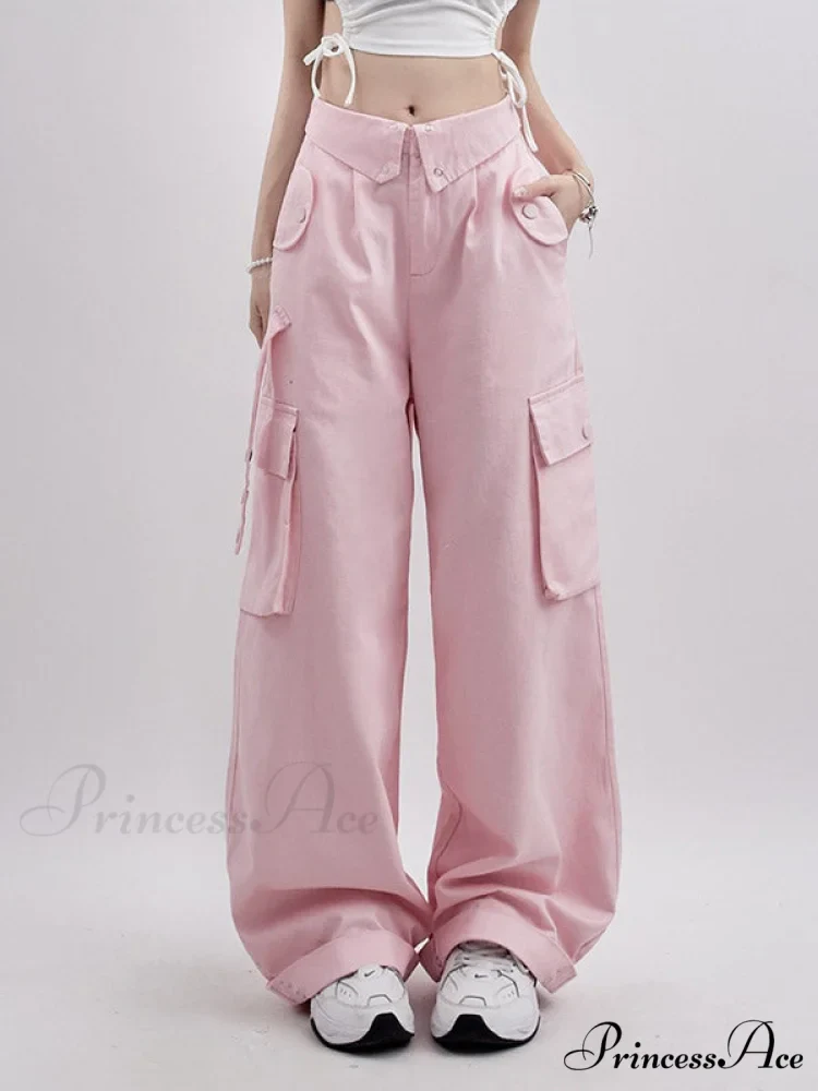Buttoned Green Graceful Baggy Boyfriend Jeans - Image 19