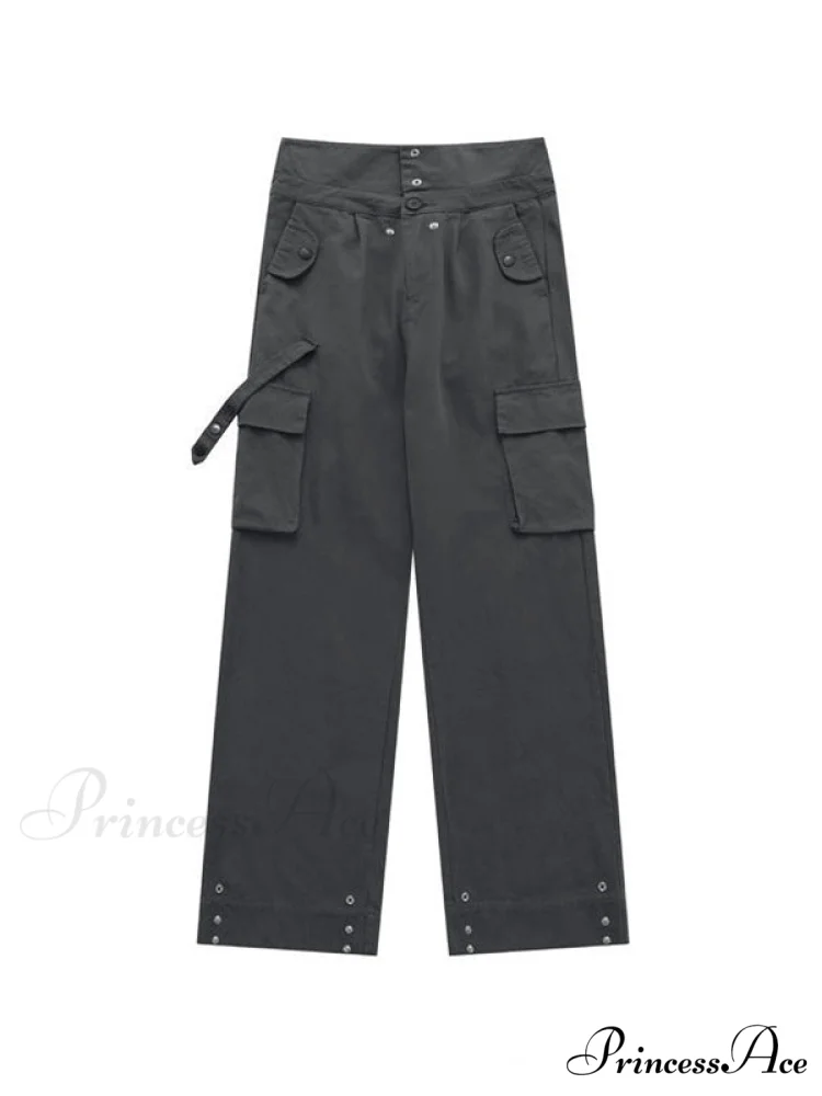 Buttoned Green Graceful Baggy Boyfriend Jeans - Image 7
