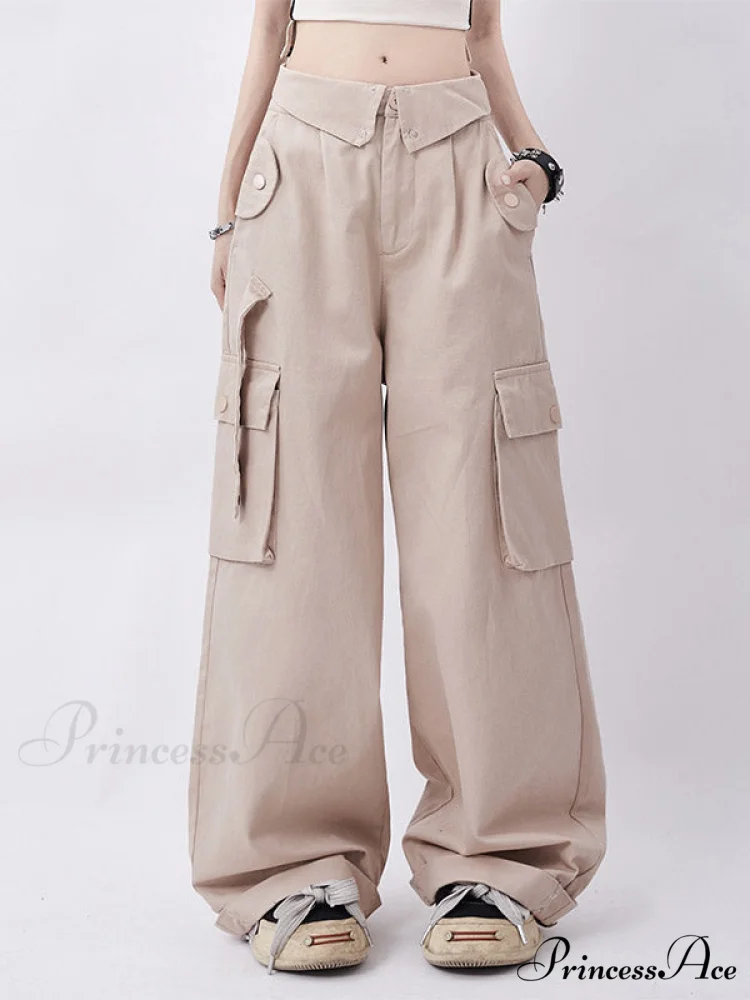 Buttoned Green Graceful Baggy Boyfriend Jeans - Image 9