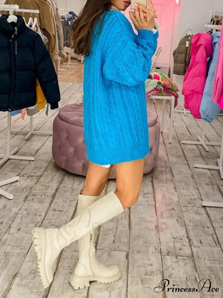 Cable Knit Leg Trendy Warmers With Flare - Image 15