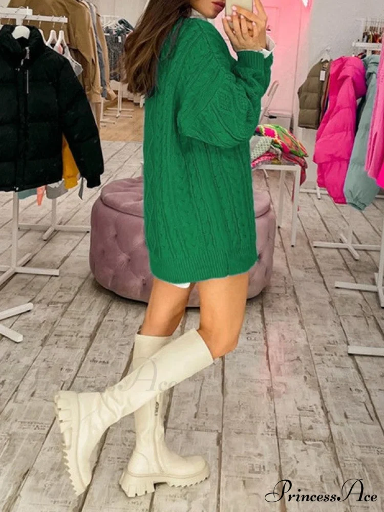 Cable Knit Leg Trendy Warmers With Flare - Image 21