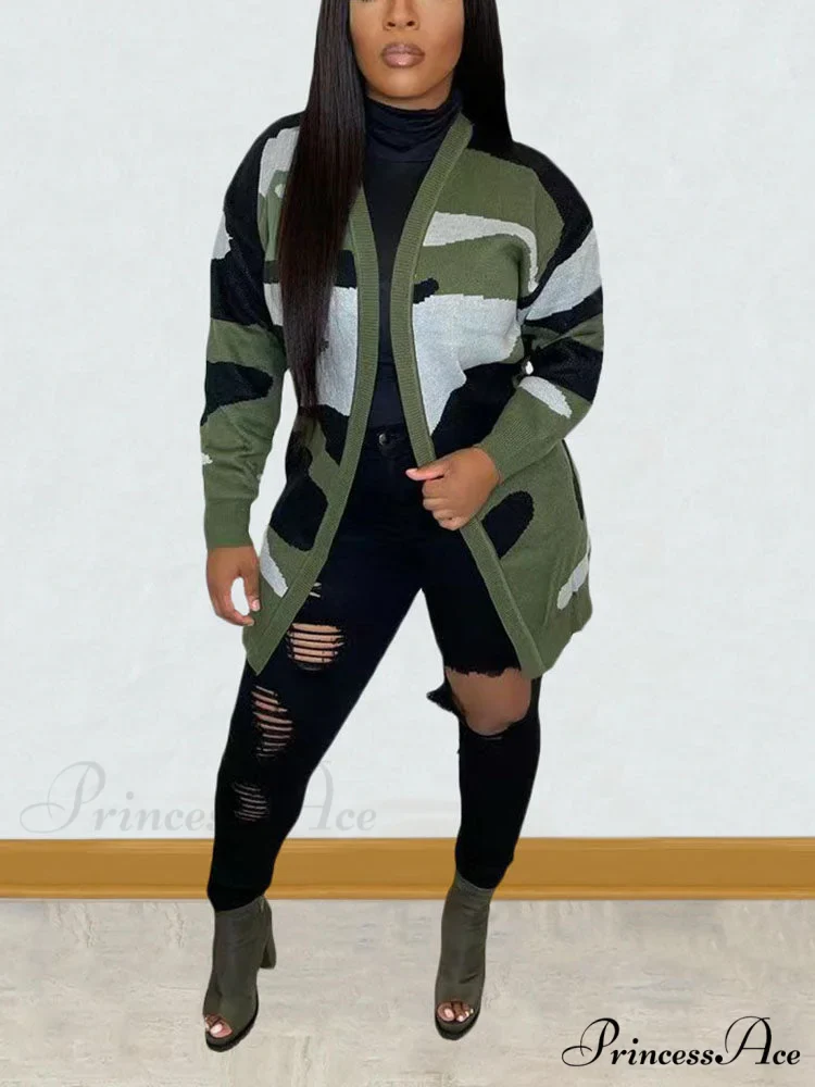 Camouflage Print Graceful Seamless Active Pants - Image 4