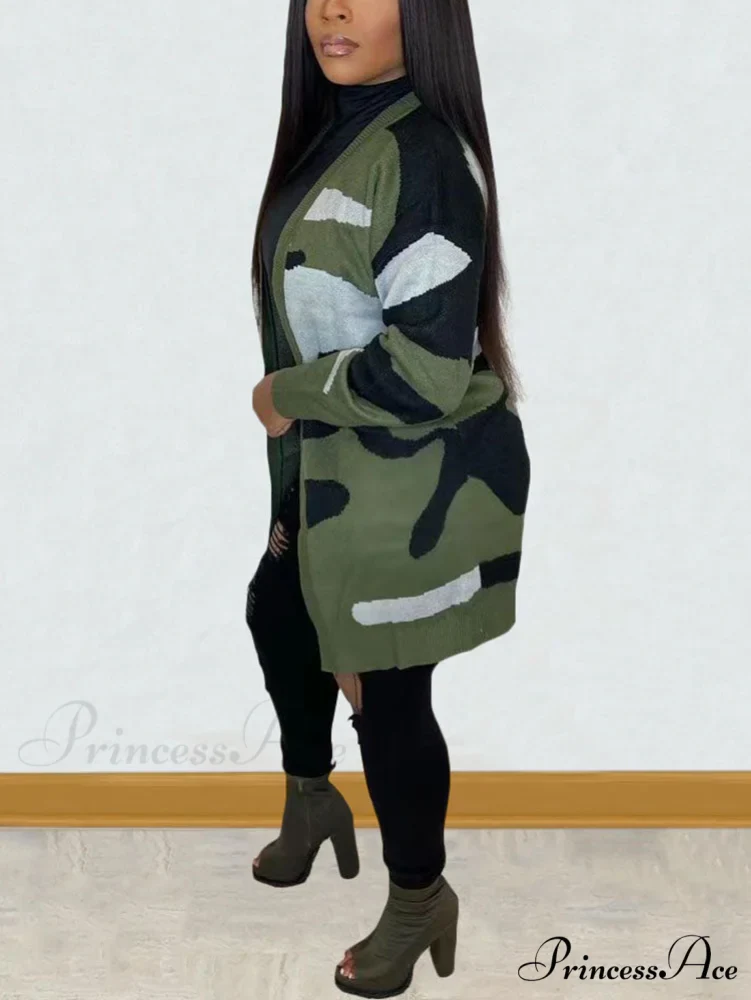 Camouflage Print Graceful Seamless Active Pants - Image 6