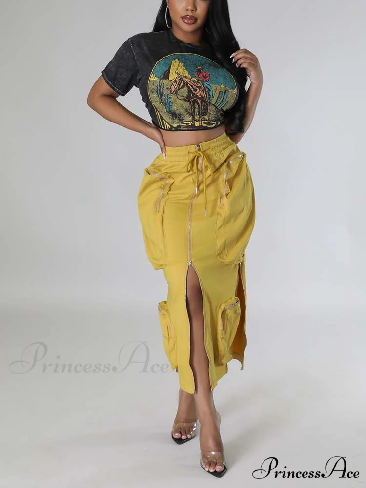 Cargo Pocket Graceful Micro Mini Skirt - Image 10