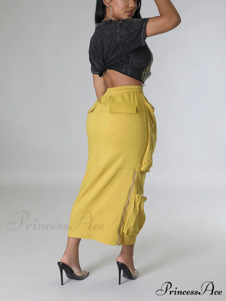 Cargo Pocket Graceful Micro Mini Skirt - Image 12