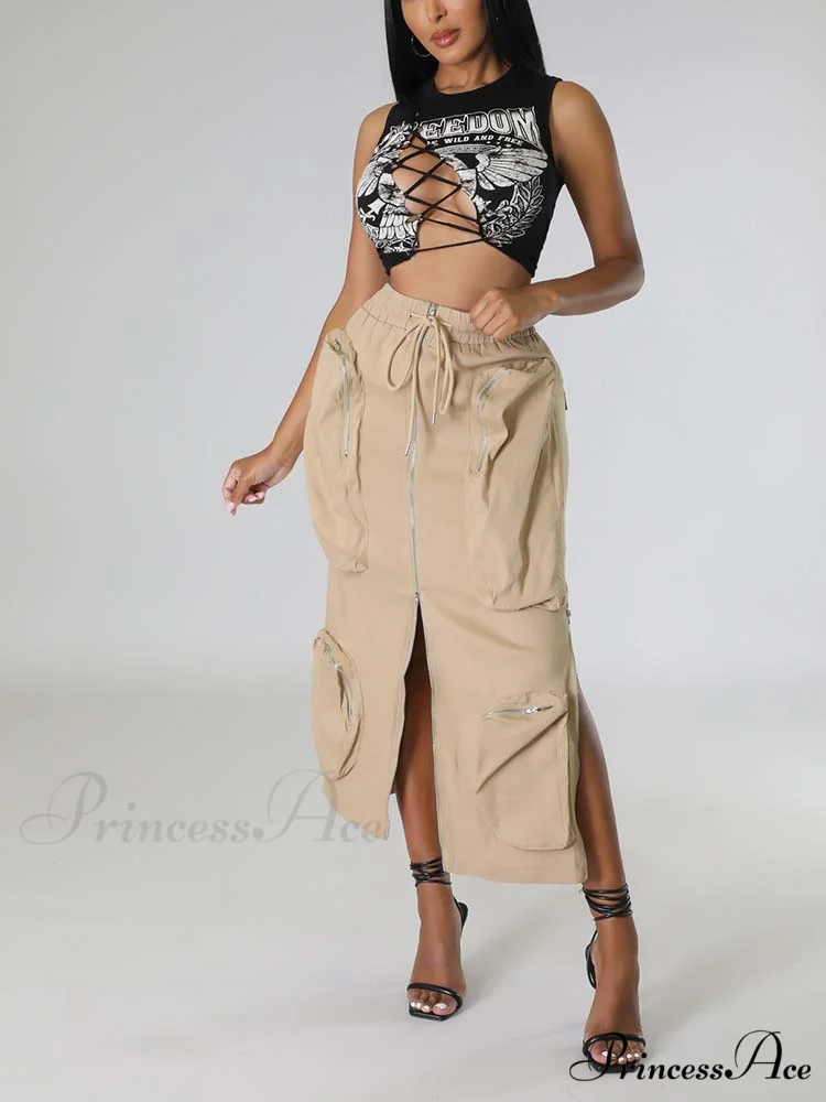 Cargo Pocket Graceful Micro Mini Skirt - Image 14