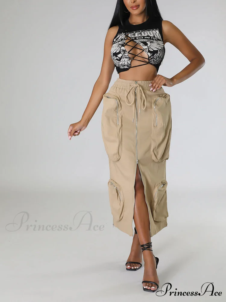 Cargo Pocket Graceful Micro Mini Skirt - Image 15