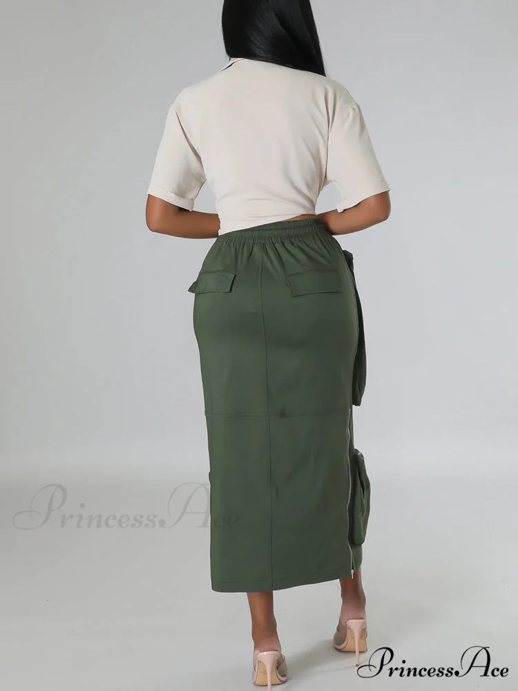 Cargo Pocket Graceful Micro Mini Skirt - Image 26