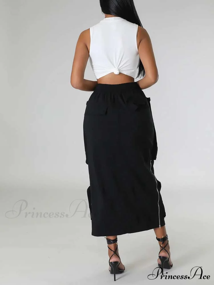 Cargo Pocket Graceful Micro Mini Skirt - Image 5
