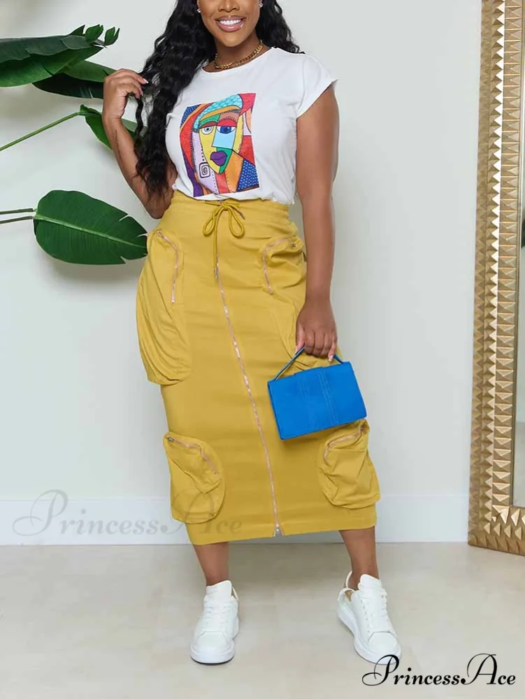 Cargo Pocket Graceful Micro Mini Skirt - Image 6