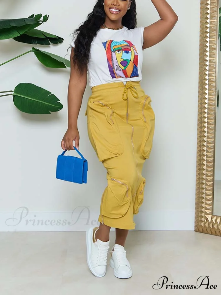 Cargo Pocket Graceful Micro Mini Skirt - Image 7