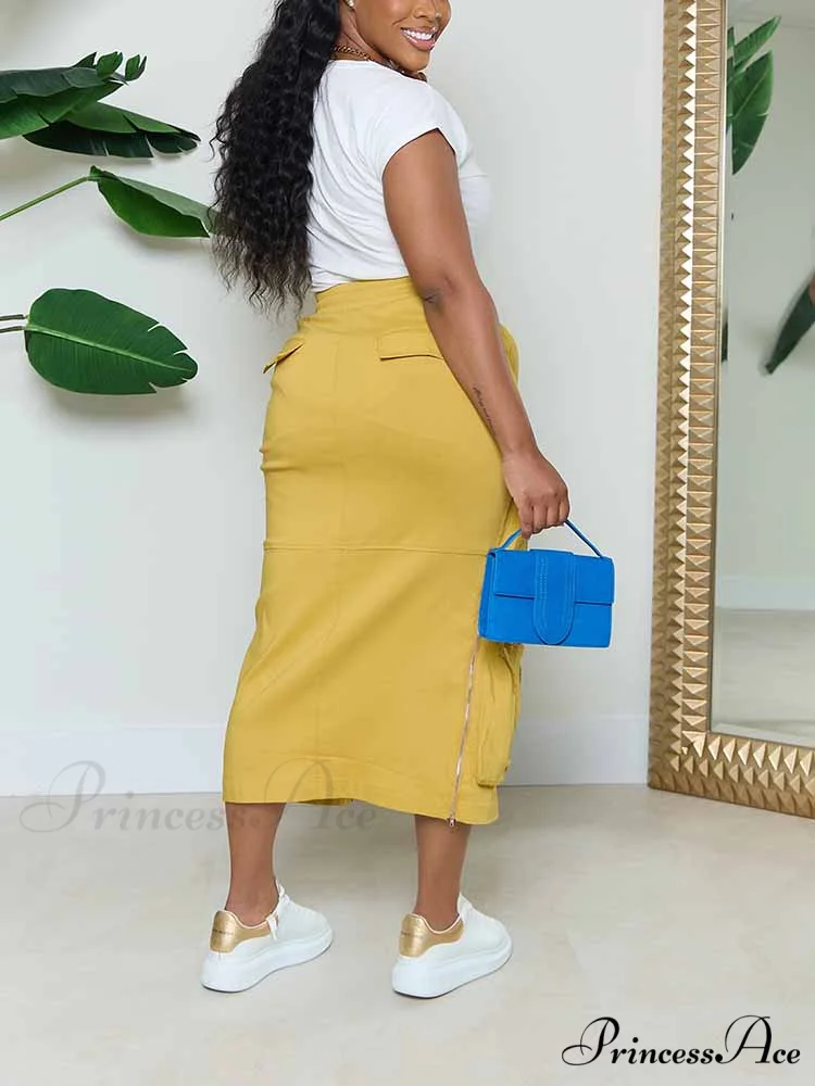 Cargo Pocket Graceful Micro Mini Skirt - Image 8