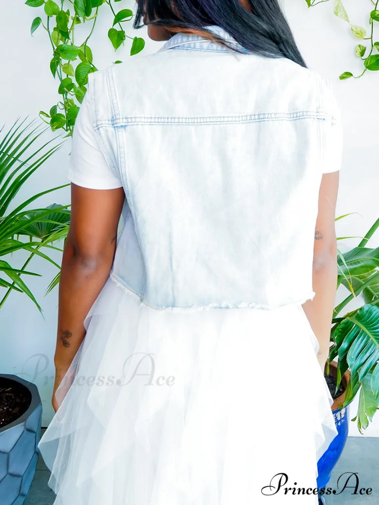 Casual Sleeveless Graceful Button Shirt Dress - Image 5