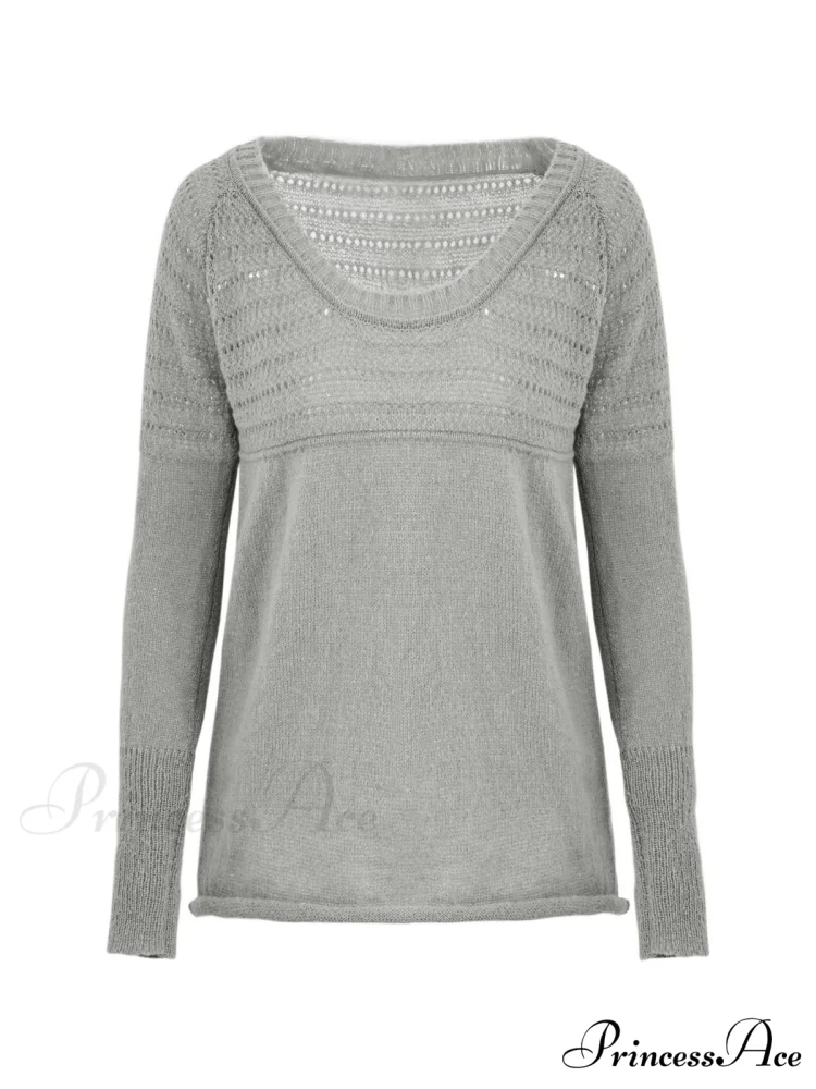 Gray Cutout Graceful Short Sleeve Tee - Image 3