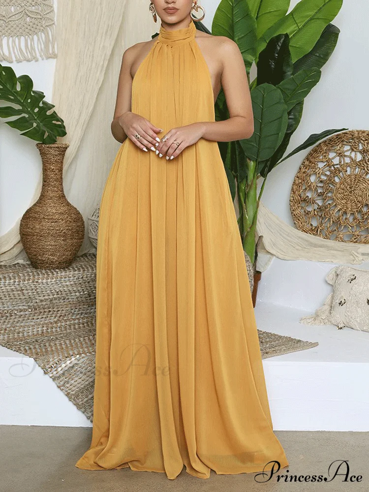 Halter Casual Graceful Maxi Dress - Image 4