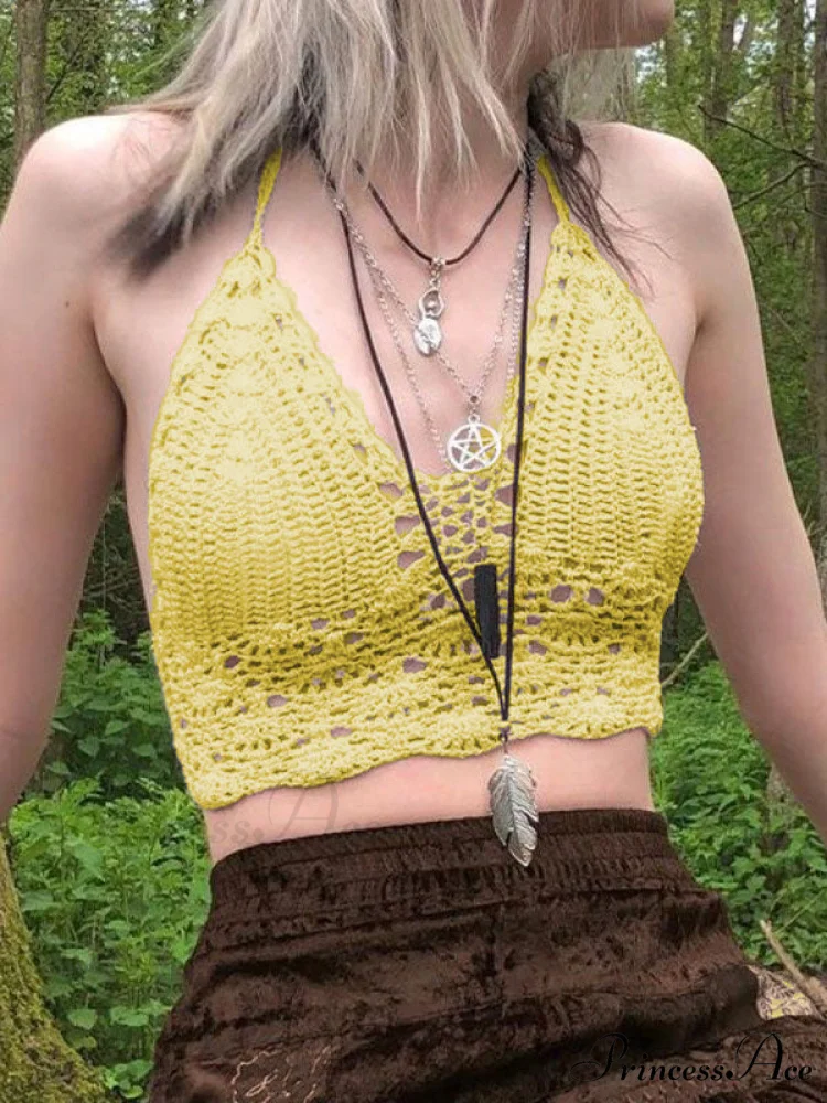 Halter Crochet Hollow Trendy Out Maxi Dress - Image 28